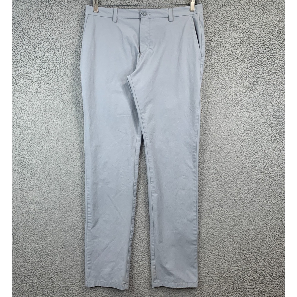 Vineyard Vines Men's Pants On The Go Performance 33x34 Gray Chino Golf OTG Khaki